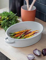 Enamel Roasting Dish Oval White