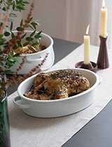 Enamel Roasting Dish Oval White