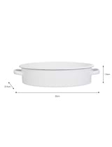 Enamel Roasting Dish Oval White