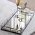Curzon Rectangular Mirror Tray in Black - Steel