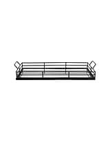 Curzon Rectangular Mirror Tray in Black - Steel