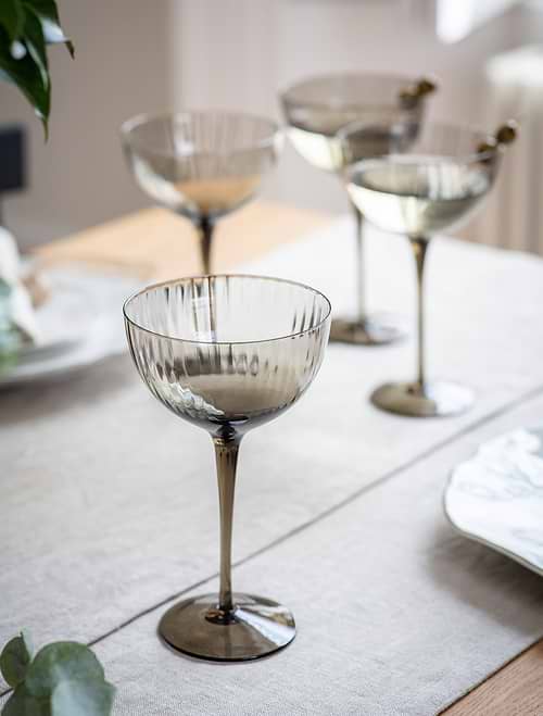 Berkeley Cocktail Glasses - Set of 4 - Smoke - Glass