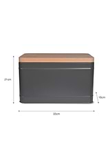 Borough Bread Bin Charcoal