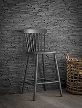 Spindle Bar Stool Carbon