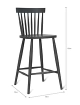 Spindle Bar Stool Carbon