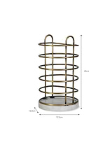 Brompton Utensil Holder Antique Brass