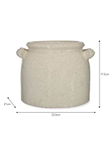 Ravello Pot with Handles 21cm White
