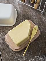 Enamel Butter Dish Warm White