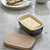 Enamel Butter Dish Carbon