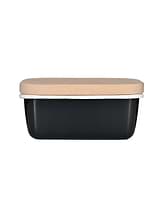Enamel Butter Dish Carbon