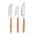 Classic Cheese Knives Set of 3 Natural