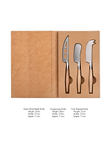 Classic Cheese Knives Set of 3 Natural