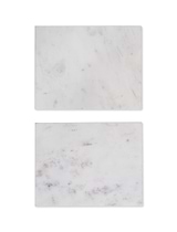 Marble Rectangular Placemats Set of 2 White