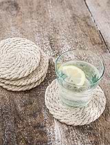 Heyford Round Coasters Jute Set of 4 Natural