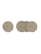 Heyford Round Coasters Jute Set of 4 Natural