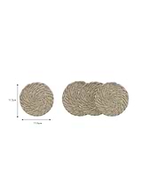 Heyford Round Coasters Jute Set of 4 Natural