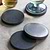 Coasters Round Marble Set of 4 Black