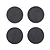 Coasters Round Marble Set of 4 Black