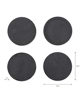 Coasters Round Marble Set of 4 Black