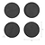 Coasters Round Marble Set of 4 Black