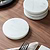 Round Marble Coasters Set of 4 White