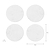 Round Marble Coasters Set of 4 White
