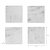 Marble Square Coasters Set of 4 White