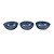 Fiskardo Nibble Bowls Set of 3 Blue