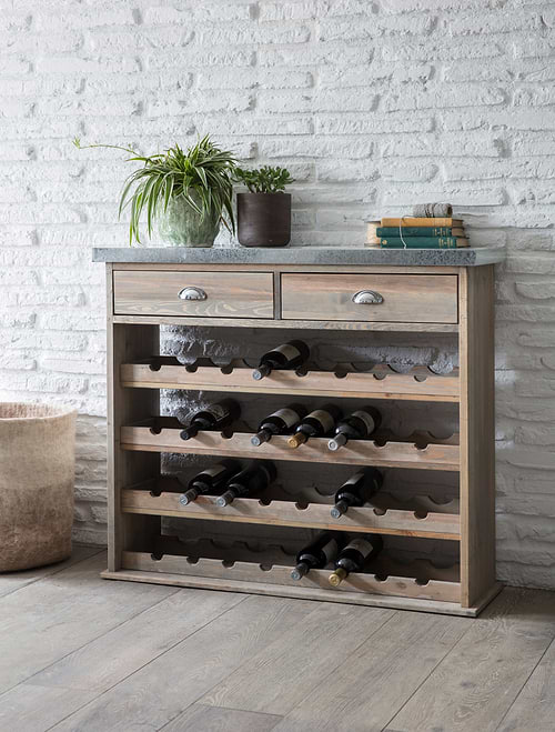 Aldsworth Sideboard with Wine Rack 32 Bottles Natural