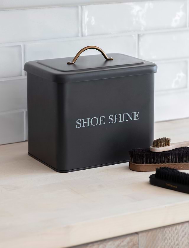 Shoe cleaning box wood best sale
