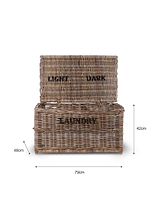 Bembridge Dark & Lights Laundry Chest Natural