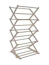 Classic Folding Wooden Clothes Horse Natural