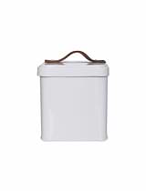 Stowell Pet Treat Tin with Leather Handle Chalk