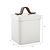 Stowell Pet Treat Tin with Leather Handle Chalk