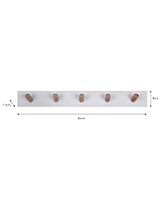 Melcombe 5 Peg Rail in Lily White - Beech