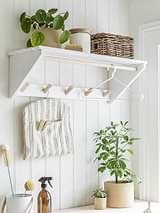Melcombe Slatted Laundry Shelf Lily White