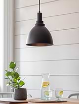Hillingdon Easy-Fit Pendant Shade in Black - Steel