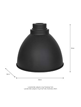 Hillingdon Easy-Fit Pendant Shade in Black - Steel