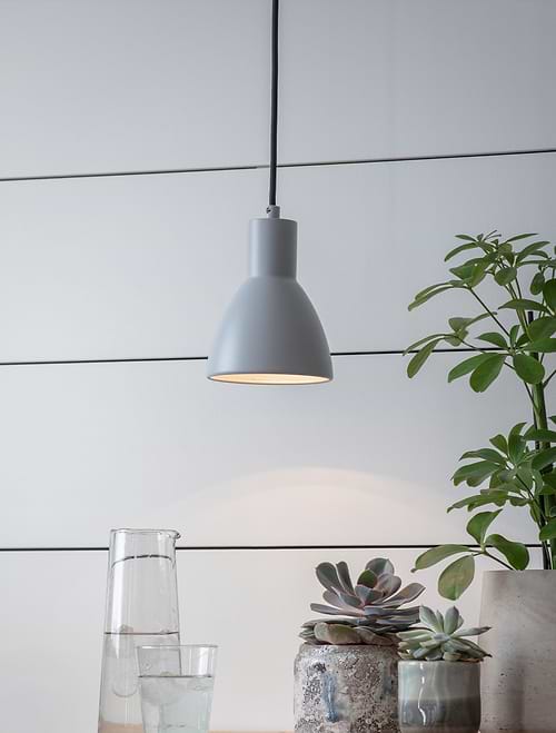 Bankside Pendant Light in Flint