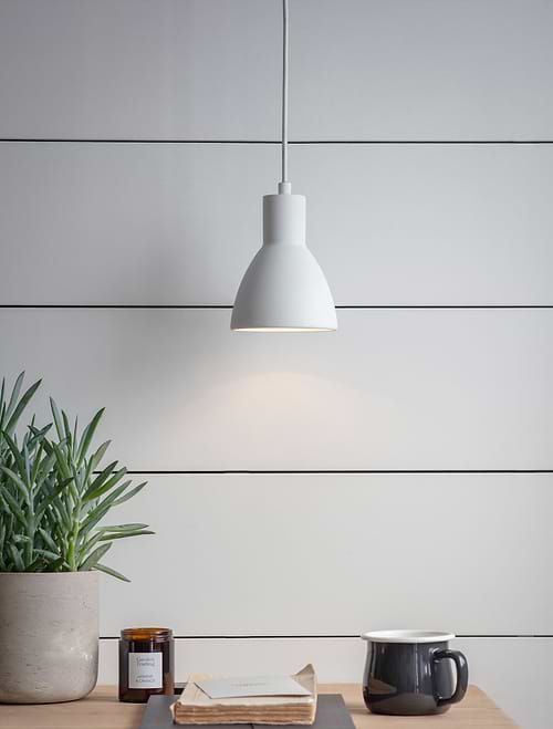 Bankside Pendant Light in Chalk