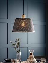 Curzon Pendant Light in Black - Steel