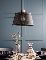 Curzon Pendant Light in Black - Steel
