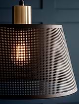 Curzon Pendant Light in Black - Steel