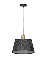 Curzon Pendant Light in Black - Steel