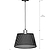 Curzon Pendant Light in Black - Steel