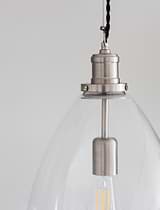 Hoxton Bullet Pendant Light Satin Nickel