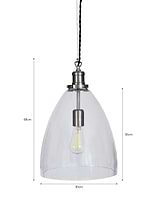 Hoxton Bullet Pendant Light Satin Nickel