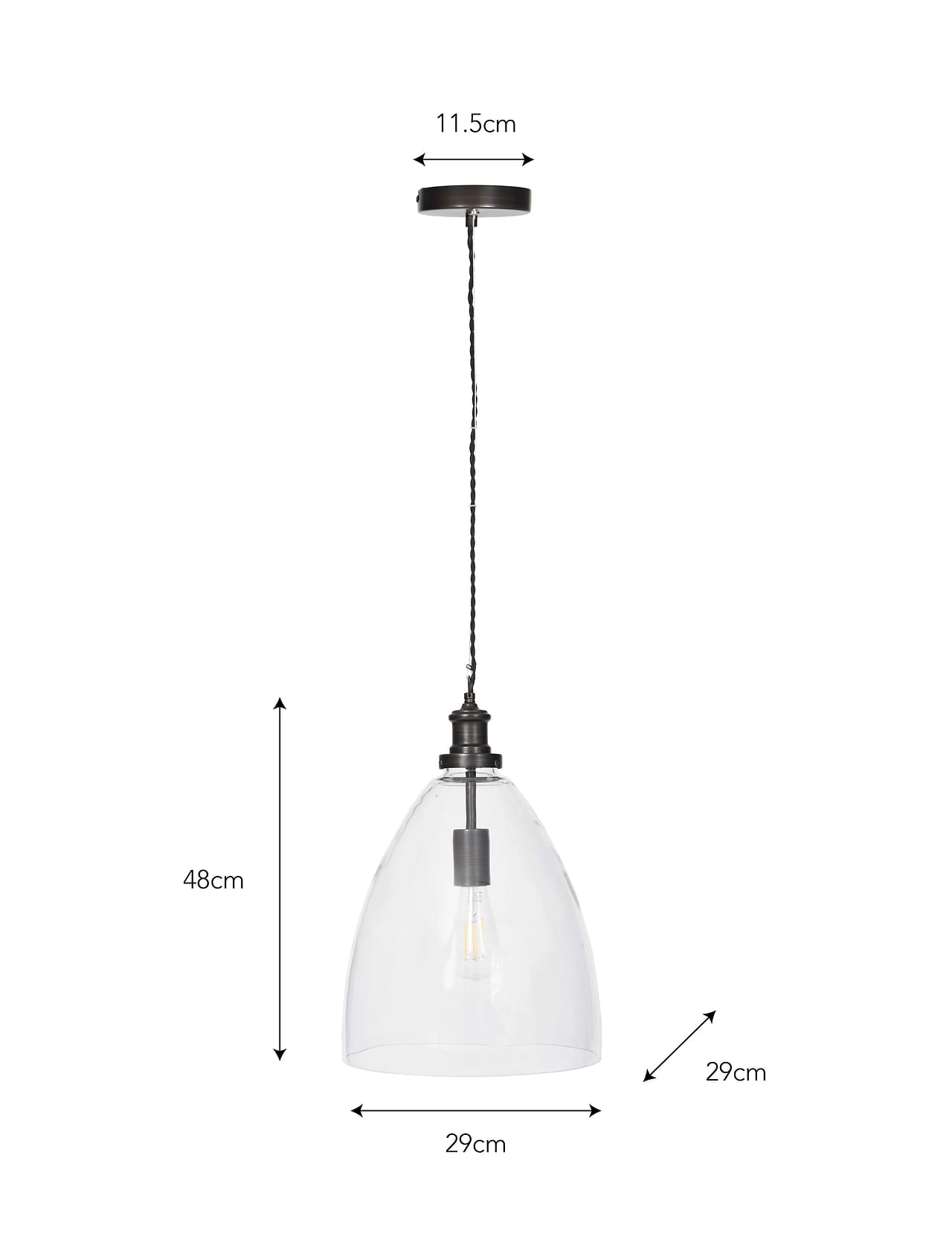 Hoxton glass pendant light new arrivals