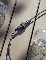 Festoon Lights Classic Extendable 20 Bulbs Black