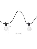 Festoon Lights Classic Extendable 20 Bulbs Black